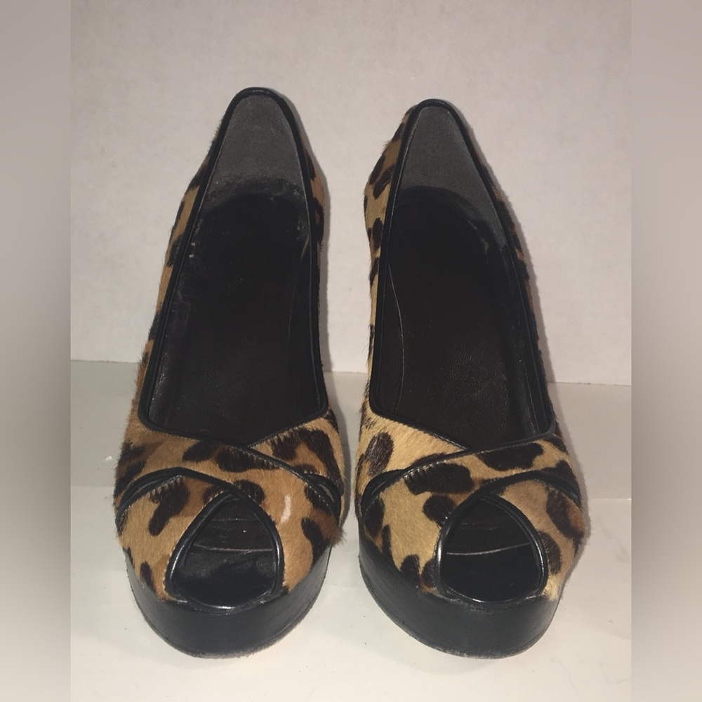 Stuart Weitzman Size 7.5 Leopard Print Calf Hair … - image 2